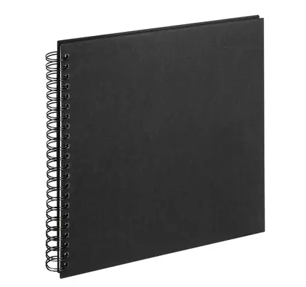 Cloth classic kangas spiraalialbumi musta, 30x30 cm, 50 valk.kart.sivua - Spiraali- ja tarra-albumit valokuville - 42670 - 1