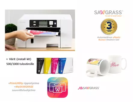 Sawgrass SG500 -sublimaatiotulostin + installvärit + ohjelmat - Sublimaatiotulostimet - 42280 - 1