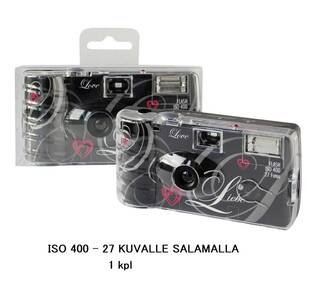 Love Black kertakäyttökamera 400/27 salamalla - kertis 12/2025 -erä - Kertakäyttökamerat, filmikamerat - 41051 - 1