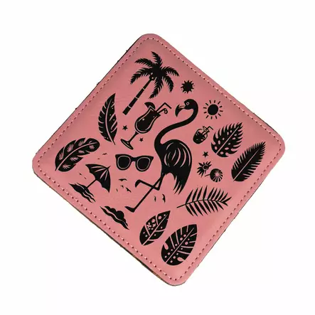 Laser - Lasinalunen 10x10 pink keinonahka - Laserkaiverrukseen tuotteet - 42201 - 2