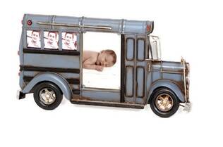 Bussikehys 41,5 x 21,5 x 4cm harmaa - Peltikyltit ja metallikoristeet kuville - 36172 - 1