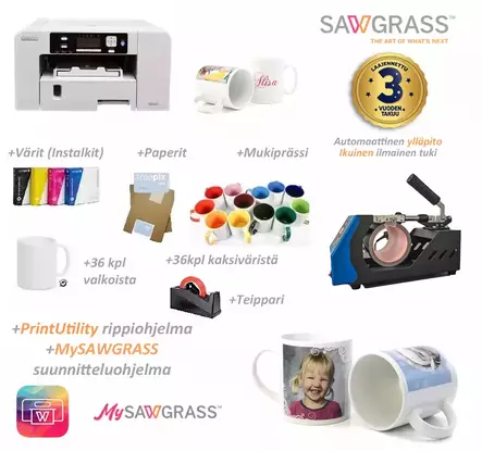 Sawgrass SG500 + M100 ISO starttisetti mukien tekoon - Sublimaatiotulostimet - 42563 - 1