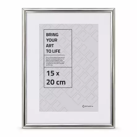Alumiinikehys 15x20 hopea kiiltävä - Borgholm - Metalli- ja ruusukehykset, alumiinikehys - 42973 - 1