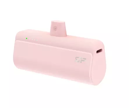 QD50 Powerbank PINK, USB-C 20W PD 5000mAh - huippunopea - Lahjavinkit isälle - 42506 - 1