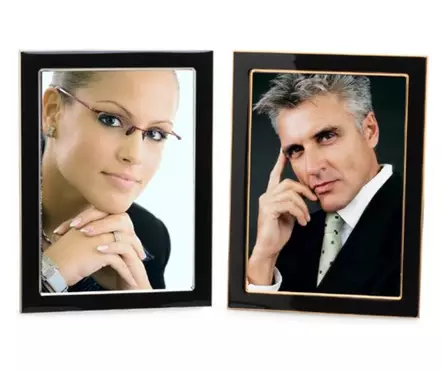 Munich musta / hopea 13x18 metallikehys - Metalli- ja ruusukehykset, alumiinikehys - 42558 - 2