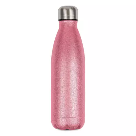 Sublimaatio- ja laserkaiverrettava glittertermospullo 500 ml pink - Uusia painotuotteita - 42959 - 2